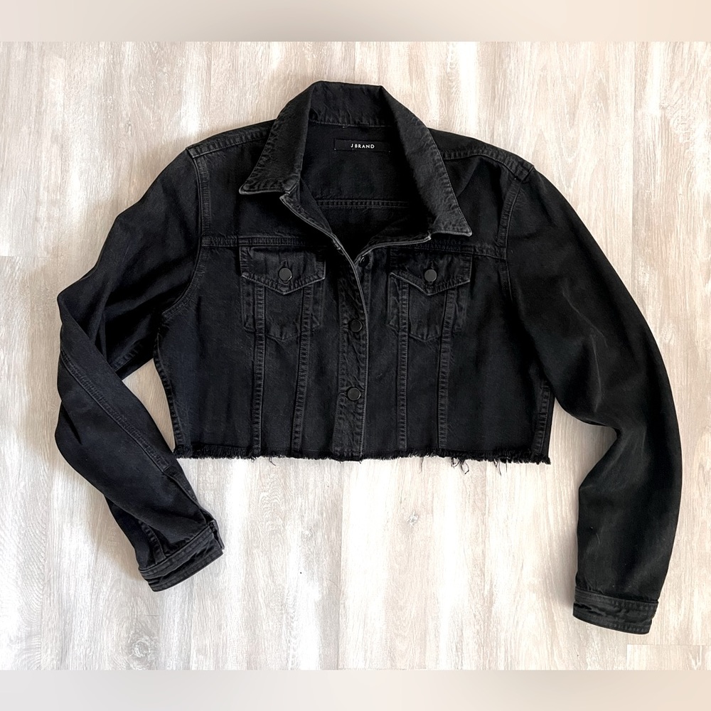 J Brand long sleeve crop denim jean jacket